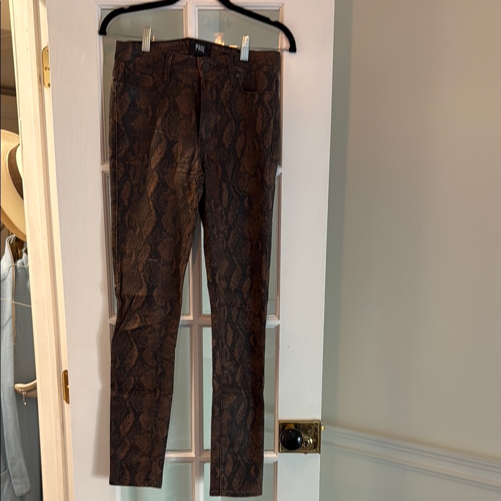 PAIGE Hoxton Ultra Skinny Snake Print Skinny Jeans